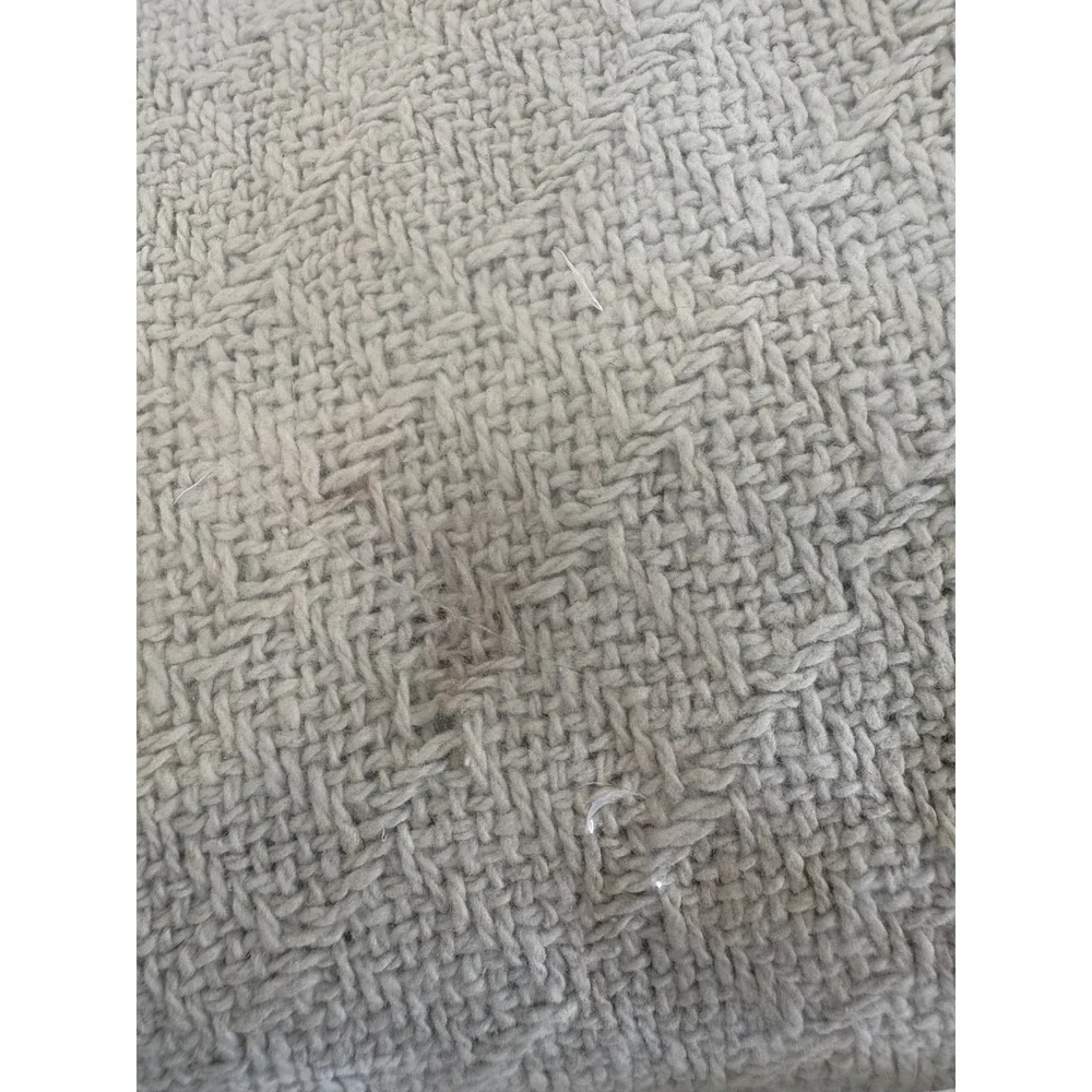 Sears Cannon Cotton Blanket Twin Sage Green Thermal Weave 66x90 M75233 New